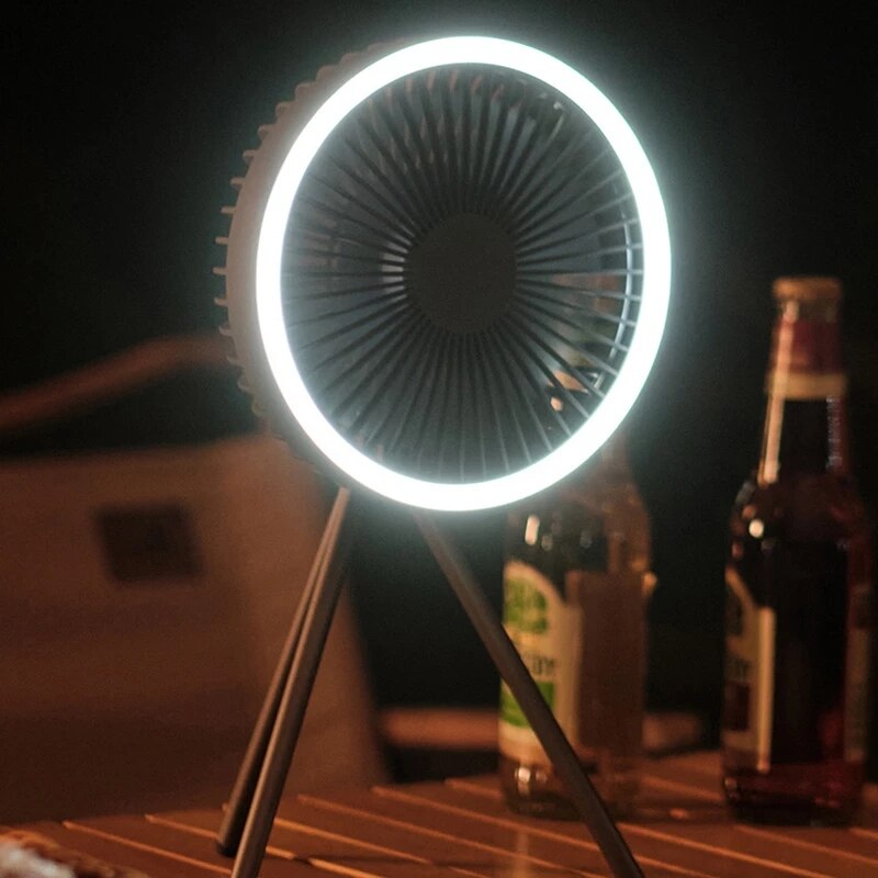 Xiaomi – ventilateur de plafond Portable multifonctionnel, Rechargeable par USB, avec lumière Led, contrôle, pour Camping en plein air, 10000mAh