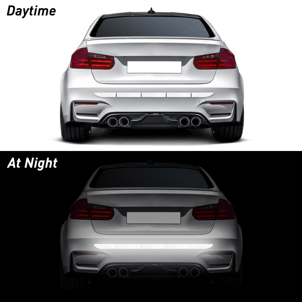 For Renault Megane 3 4 Car Bumper Reflective Tape Strip Stickers High Reflective Tape Auto Exterior Accessories for Renault Arka: White