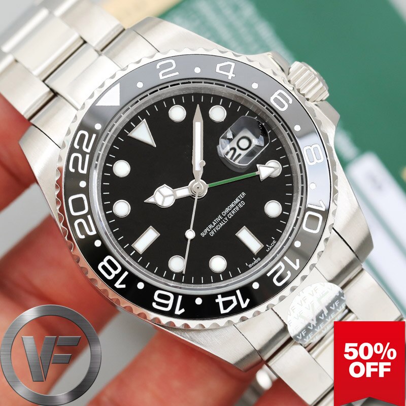 Relojes de pulsera de lujo de cerámica de gama alta de la RLX para hombre con movimiento mecánico AAA SS automático de para hombre: 7