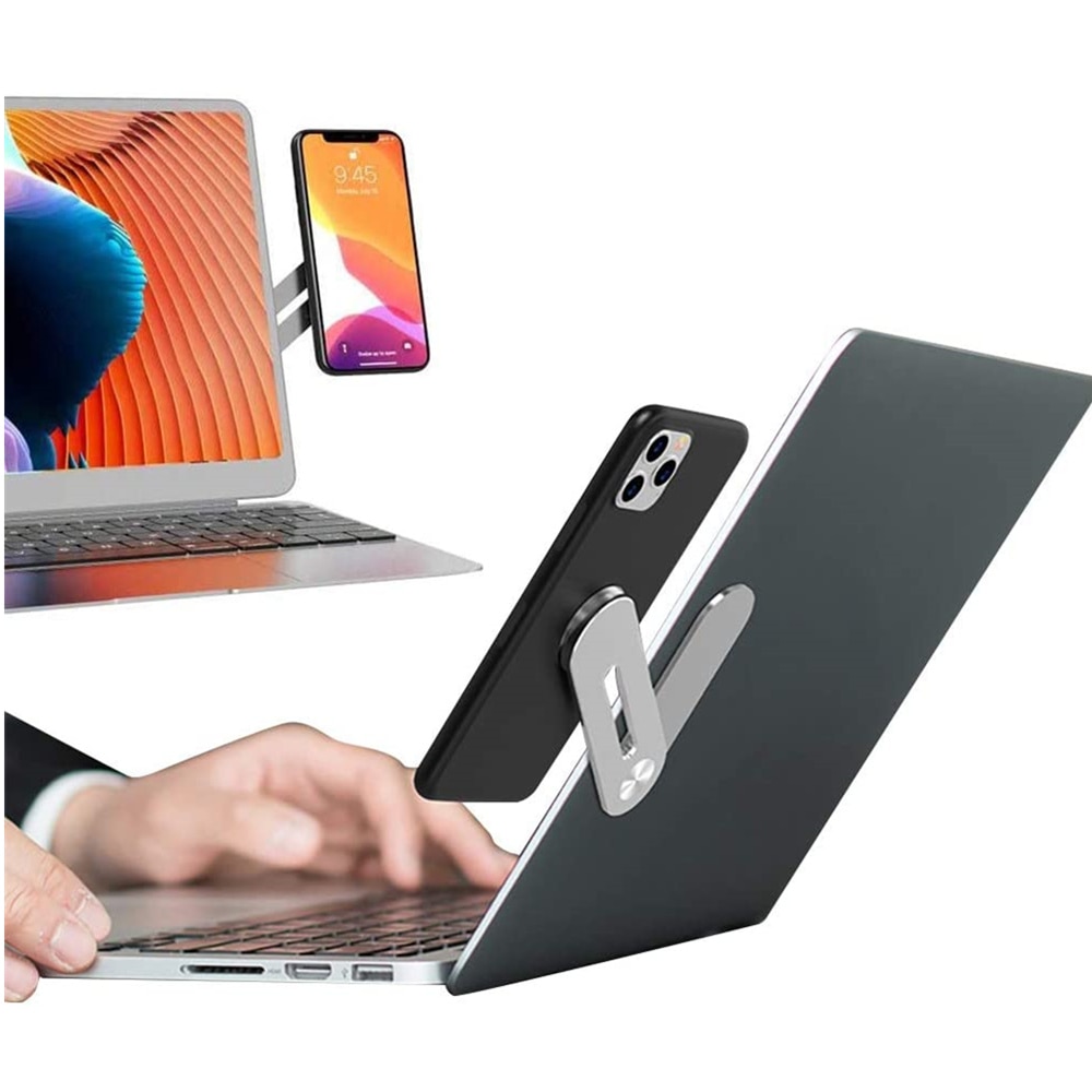 Magnetic Laptop Monitor Mount Stand for Mobile Phone, Smartphone Expansion Stand Fixed Clip on Monitor or Laptop Monitor
