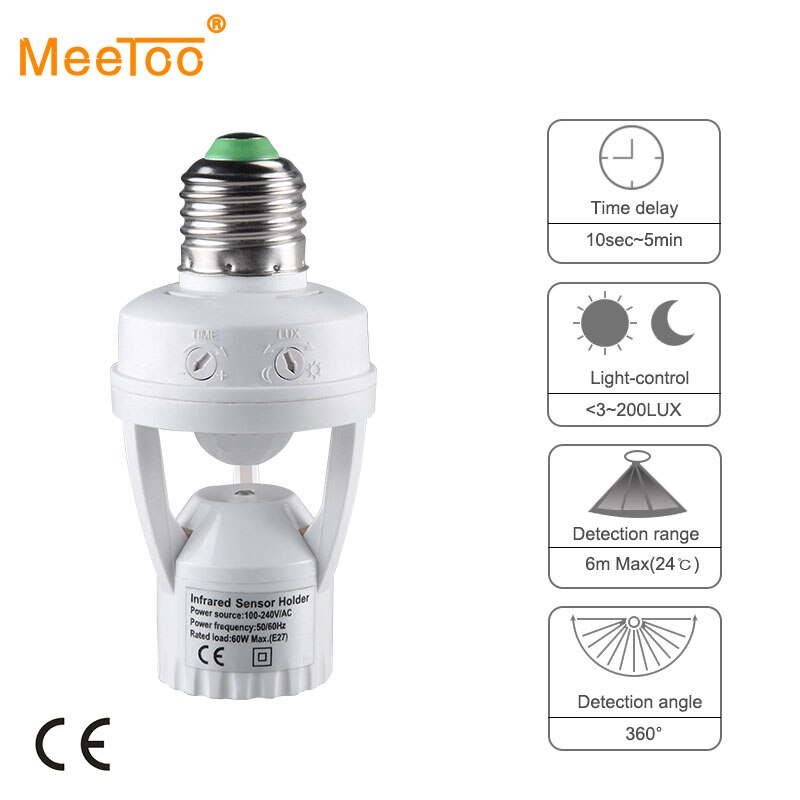 PIR Bewegung Sensor E27 LED Lampe Basis Halfter empfidlich hell Kontrolle Schalter Induktion Lampe E27 Buchse passend zu Beleuchtung Zubehör