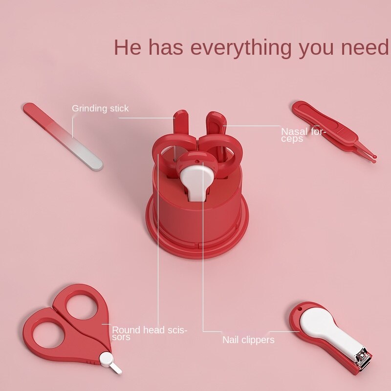 Baby Nagelknipper 4 Delige Set Leuke Cartoon Dier Baby Nagelknipper Kind Veiligheid Nagelknipper Babyverzorging SetLB416