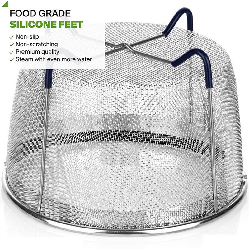 ZK30 Steamer Basket for Instant Pot Accessories 304 Stainless Steel 6 Qt Pressure Cooker Accessories for Rice Egg Vegetable Meat