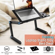 Novedad, , portátil, ajustable, Plegable, portátil, Notebook, PC, mesa de escritorio, soporte ventilado, bandeja de cama