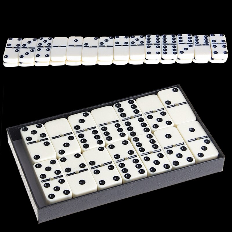 Holz Domino Kasten Spielzeug Spiel einstellen/28Stck Reise Dominosteine Ideal Für freundlicher freundlicher