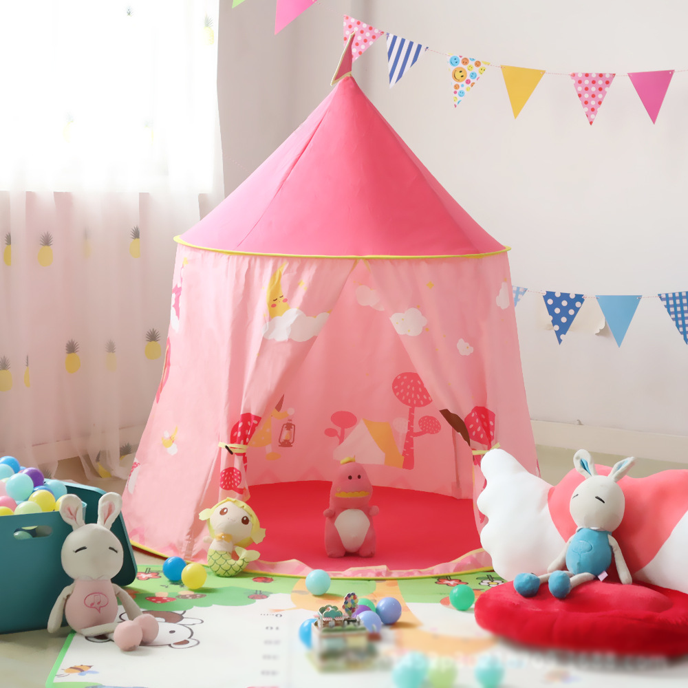 Roze Wigwam Kinderen Tent Huis Voor Kinderen Tipi Game Camping Tent Speelgoed Kid Voor Meisjes Kind Teepee Jaar