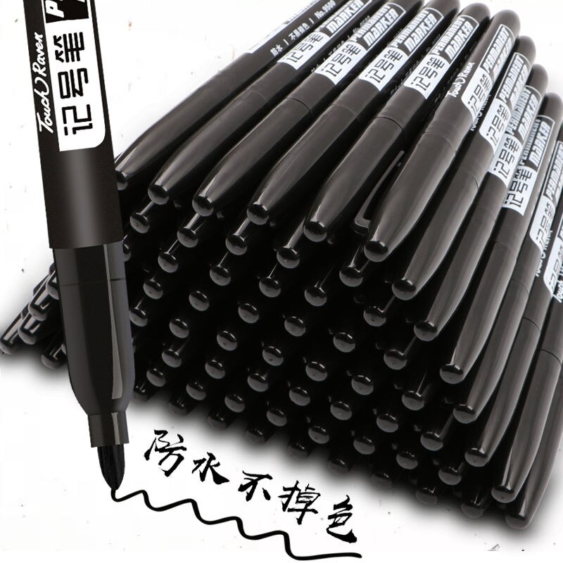 3 Teile/satz dauerhaft Marker Stift Feine Punkt Wasserdichte Tinte dünn Feder Rohöl Feder Schwarz Blau verrotten Tinte 1,5mm Feine farbe Marker Stifte