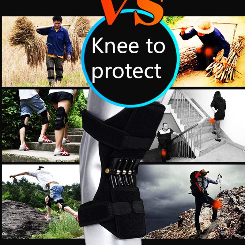1 Paar Knie Bescherming Booster Power Veiligheid Werk Flexibele Bands Knie Booster Lift Ondersteuning Rebound Veerkracht Voor Sport