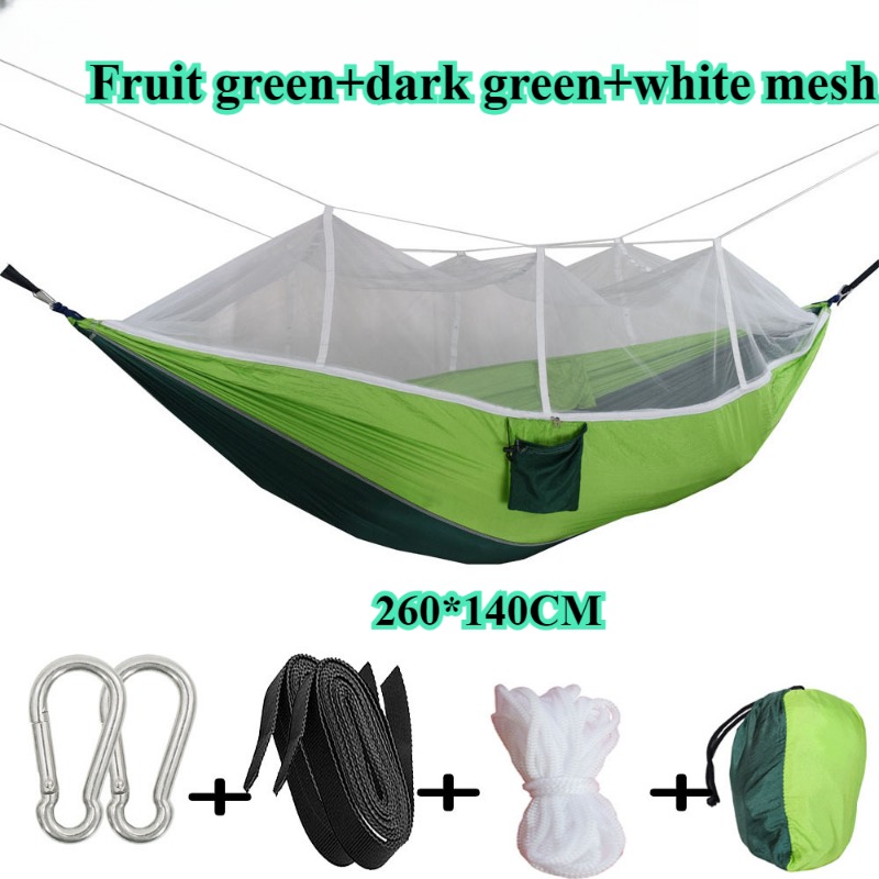 Outdoor Klamboe Hangmat Luchttent Kamperen Met Klamboe Ultralicht Nylon Dubbel Draagbaar Reizen Buiten Kamperen: Blauw