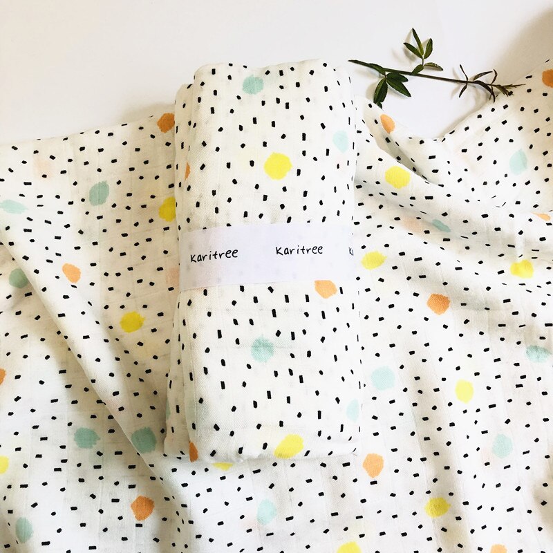 120Cm * 120Cm Enkelibb Baby Inbakeren Deken Super Mooie Kleur Baby Deken: Polka Dot