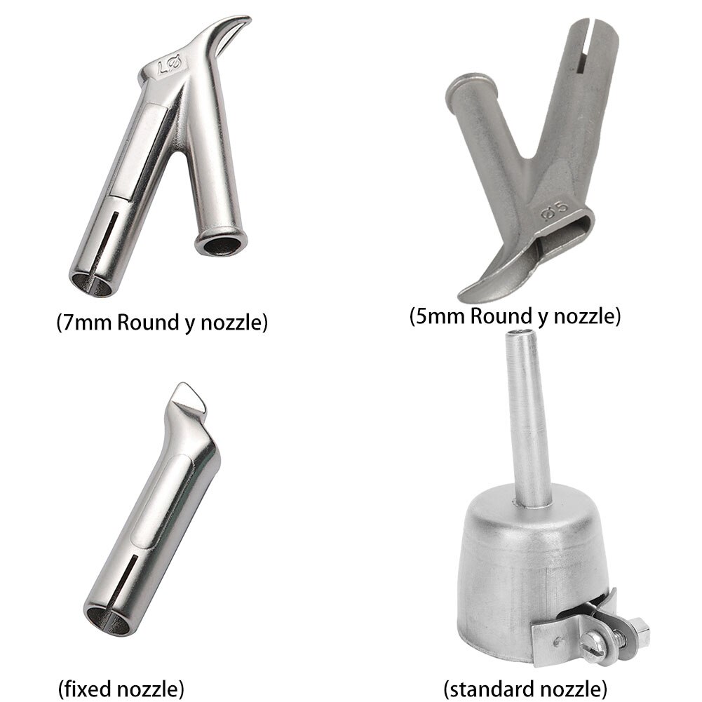 Speed Welding Nozzles For Vinyl Pvc Plastic Air Blower Triangle Speed Nozzle 5Mm Round Welding Head Alloy Y Type