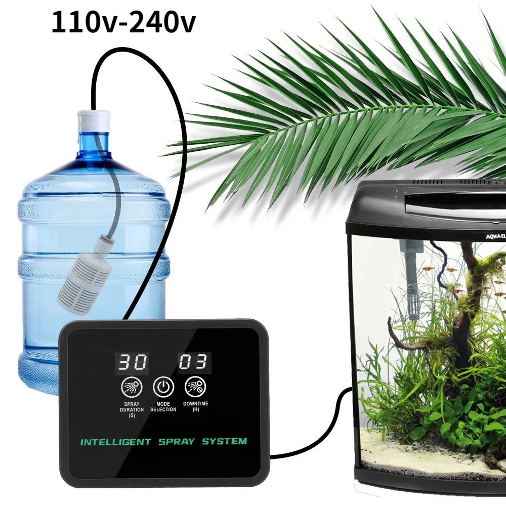Brumisateur automatique Intelligent pour reptiles, écran tactile, contrôle par arroseur, humidificateur électronique, minuterie, brume, ensemble de système de pulvérisation de forêt tropicale