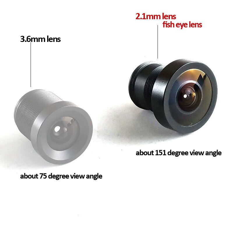 Brede 2.1mm cctv lens fish EYE lens 151 graden kijkhoek voor cctv camera