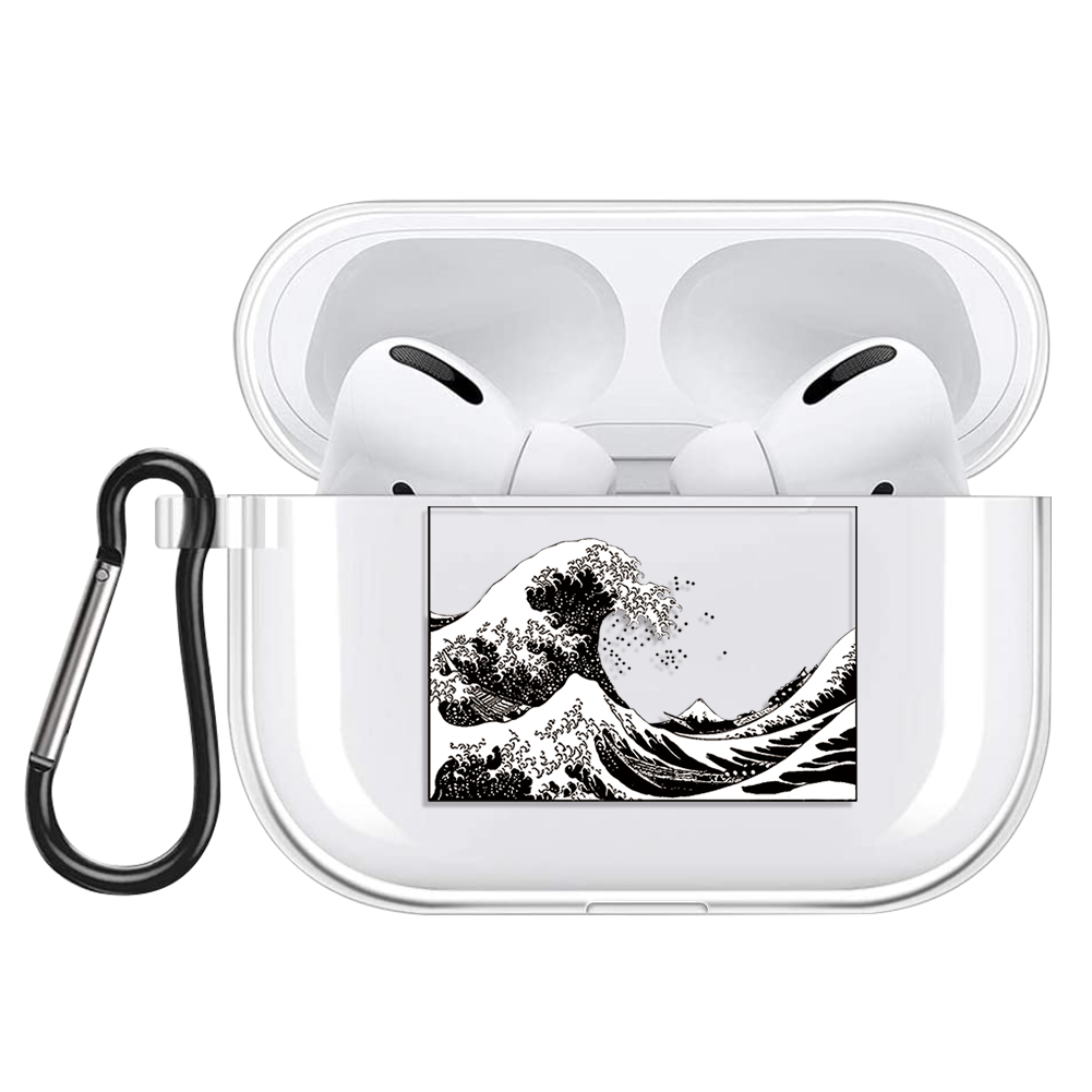La Grande Onda di Kanagawa Auricolare Custodia Per AirPods Pro Custodie Molle Del Silicone di Lusso Texture Opaca Della Copertura di Protezione per AirPod 3: Kpet-tm-fkhailan3d