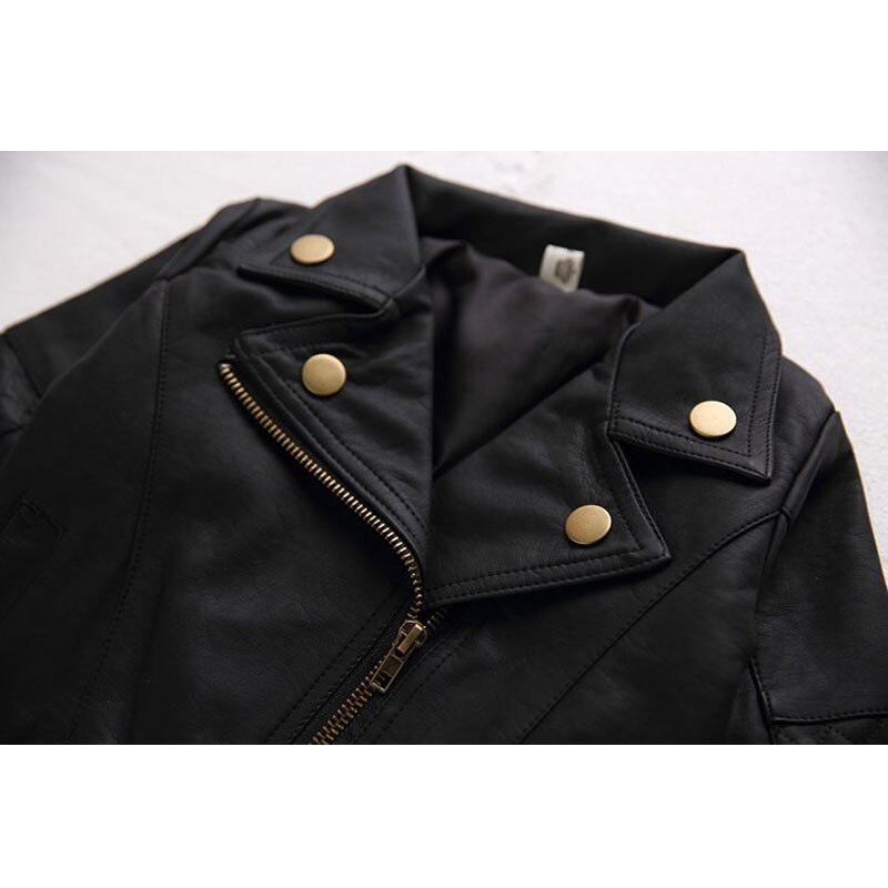 Baby Boy Leather Jackets PU Short Coat for Boys Outerwear Cloth infant baby jacket Spring Newborn Coats