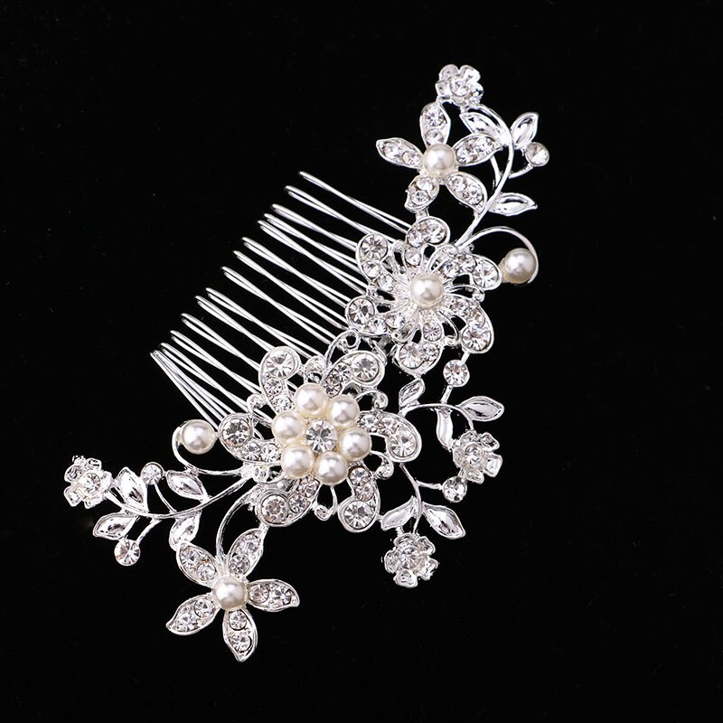 Perle Blume Stirnband mit Kamm Braut Haar Kämme Schmuck Tiaras de Noiva Kopfschmuck Haar Schmuck Frauen Hochzeit Zubehör: style 8