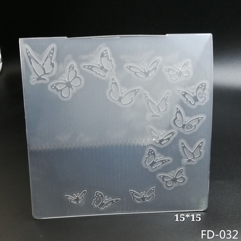 Carpeta de plástico para manualidades, troqueles de corte de papel en relieve transparente con estilo: FD-032