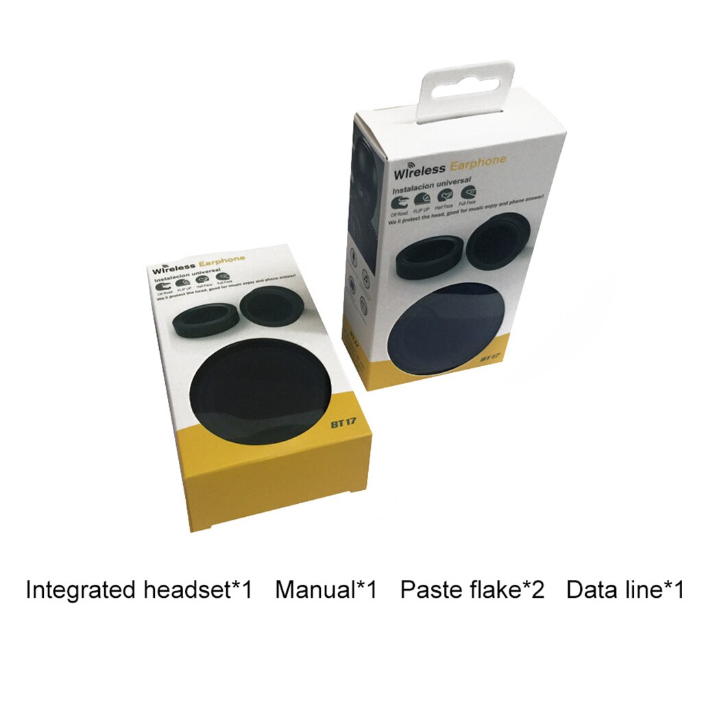 Casque/interphone Bluetooth moto avec Kit micro universel (noir)