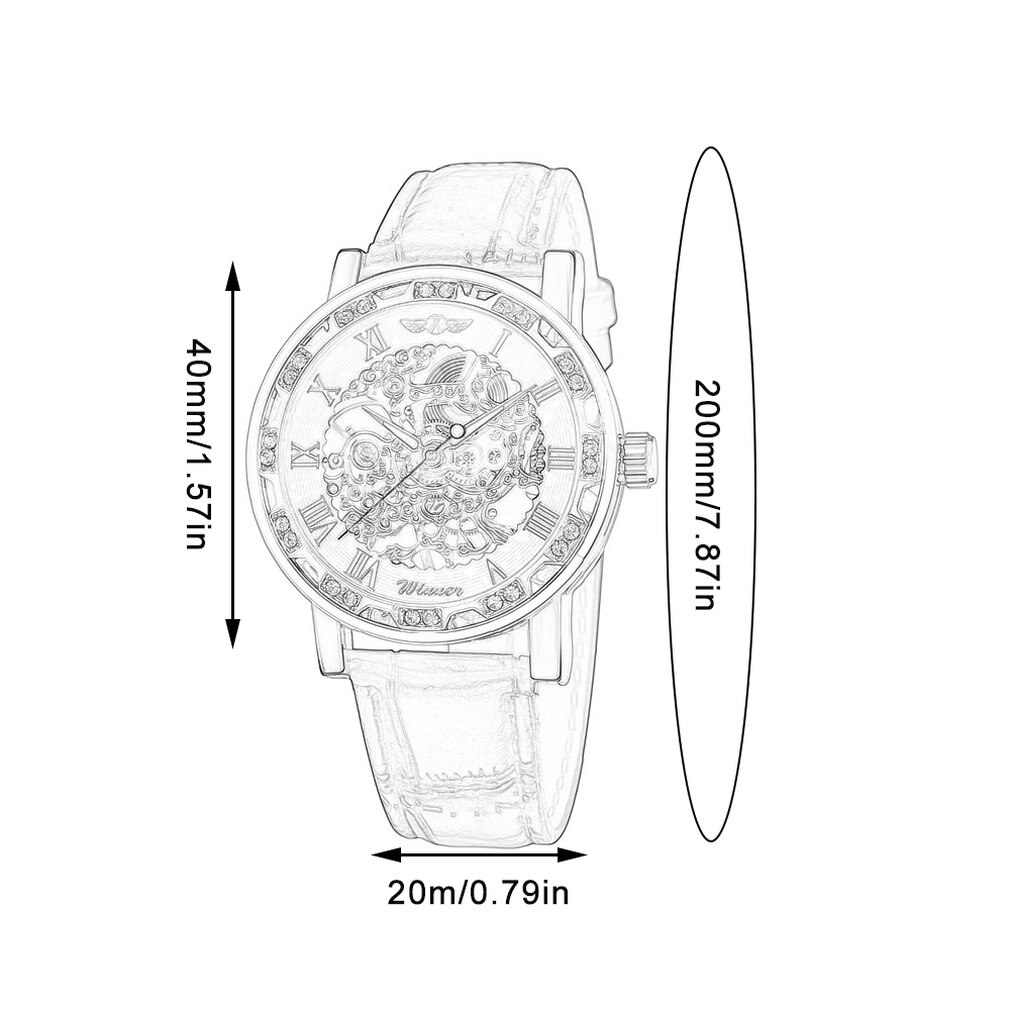 Mannen Mode Klassieke Lederen Riem Roestvrij Staal Lichtgevende Pointer Draagbare Mannen Mechanische Horloges