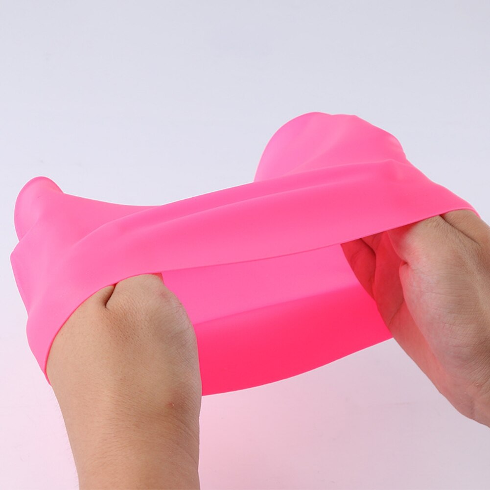 Cuffia da piscina impermeabile per capelli lunghi da donna cuffie da nuoto per adulti cuffie da nuoto proteggi l'orecchio cappello da immersione in silicone Badmuts di grandi dimensioni