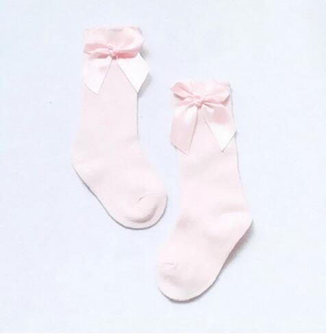 0 zu 4 Jahr kleinkind socken Baumwolle Kinder spitze Bogen mädchen knie hohe socken Mädchen spitze knie hohe socken Baby baumwolle bogen socken: Pink Socks / 2 To 4 Year