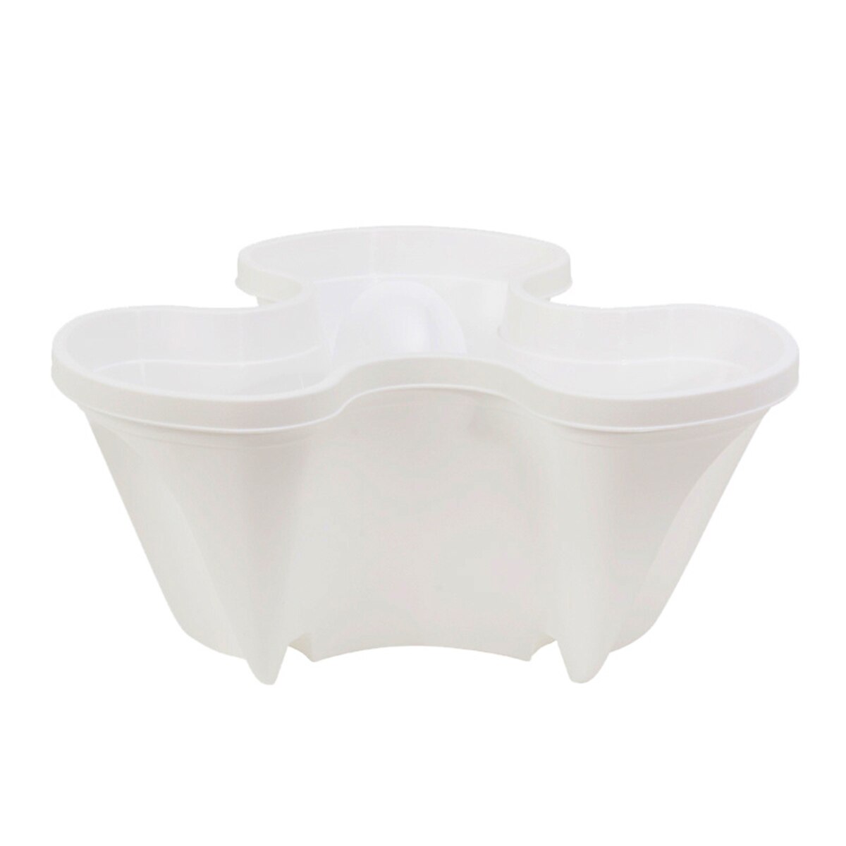 Vaso per fioriera per fragole vasi da fiori verticali impilabili in plastica vassoio per ruote universale supporto per piantine per piante per giardino domestico: White