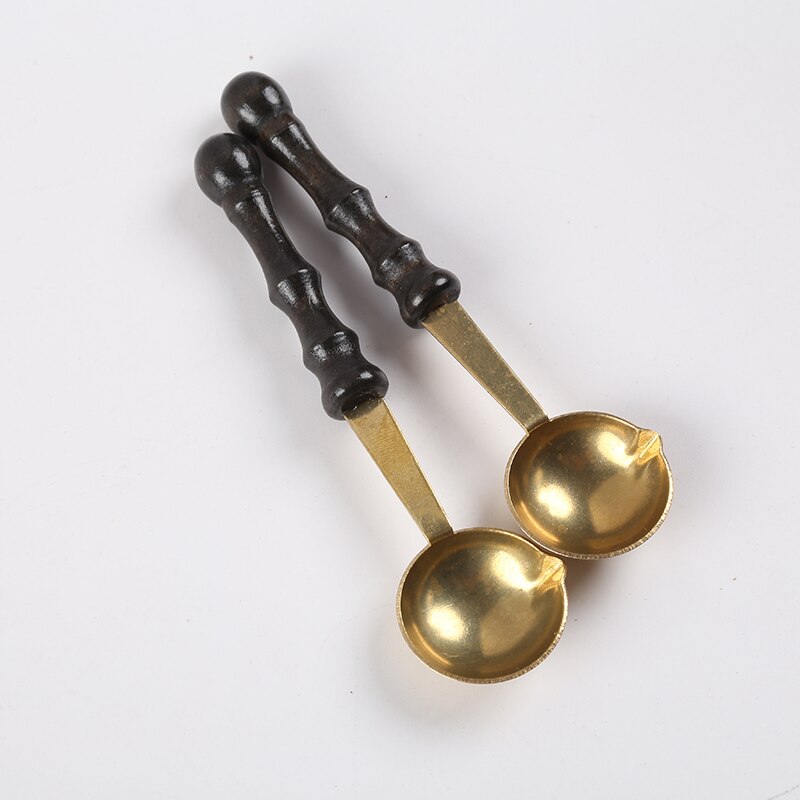 1 set kök matsal bar vintage royal stil brons snidad liten kaffesked bestick mini dessertsked för snacks