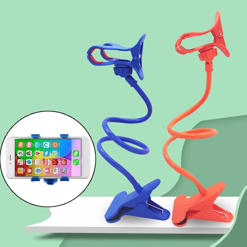Soporte Universal para teléfono móvil, abrazadera de cuello de cisne Flexible, montaje de brazos largos para iPhone, Android, cama, escritorio