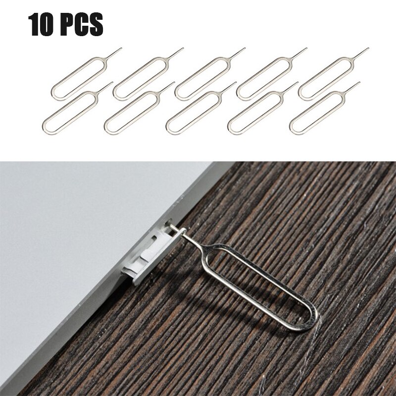 10pcs SIM Card Tray Removal Remover Eject Pin Needle Key Tool For iPhone 7 6S 6 Plus 8 Xr max 11 For xiaomi huawei