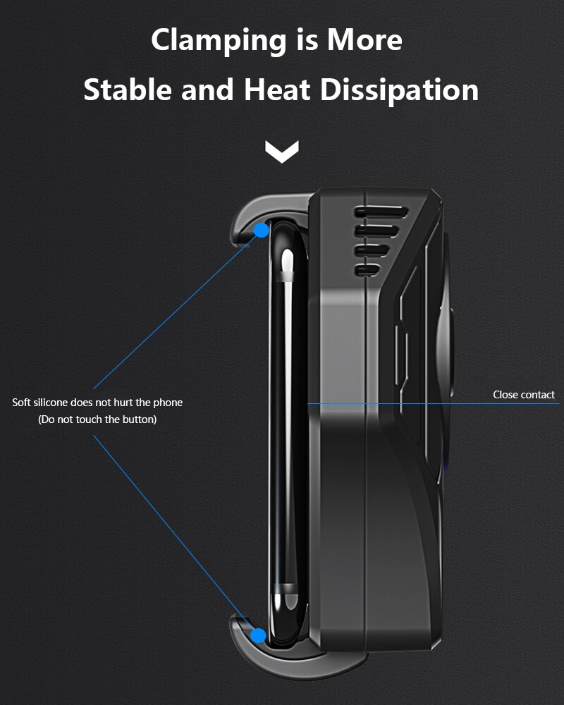 Mobile Phone Radiator Gaming Universal Phone Cooler Adjustable Portable Fan Holder Heat Sink For IPhone Samsung Xiaomi PUGB