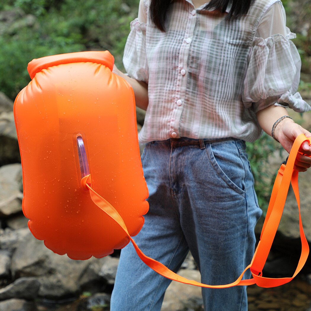 1pcs Storage float bag Inflatable Safety Swim Water Sport Lifeguard With Waistbelt Swimming Surfing Life-saving Drift Bag