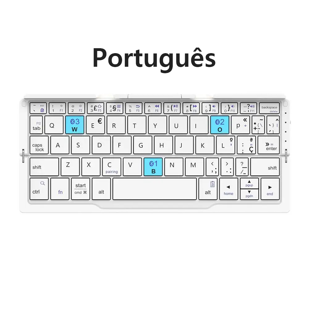 Faltbare drahtlose Mini-Tastatur mit Ständer für Tablet-Telefon Laptop Bluetooth-Tastatur für Android iOS Windows Büro zubehör: Silber