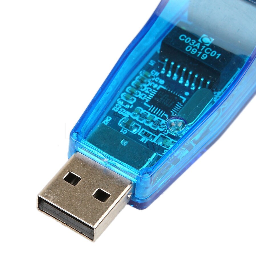 kebidumei USB 2.0 To LAN RJ45 Ethernet 10/100Mbps Network Card Adapter For Win7 Win8 Android Tablet PC Blue