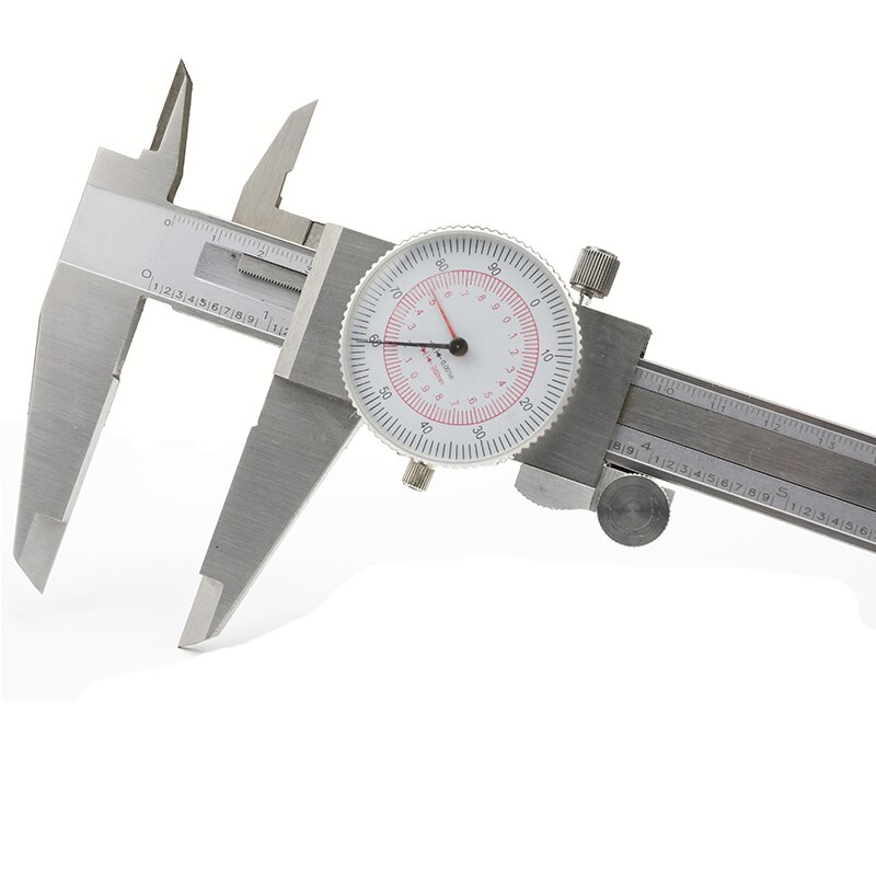 Dial caliper Metric/INCH Standard Dual Hand Reading scale High Precision Industry Stainless Steel Vernier Caliper Measuring Tool