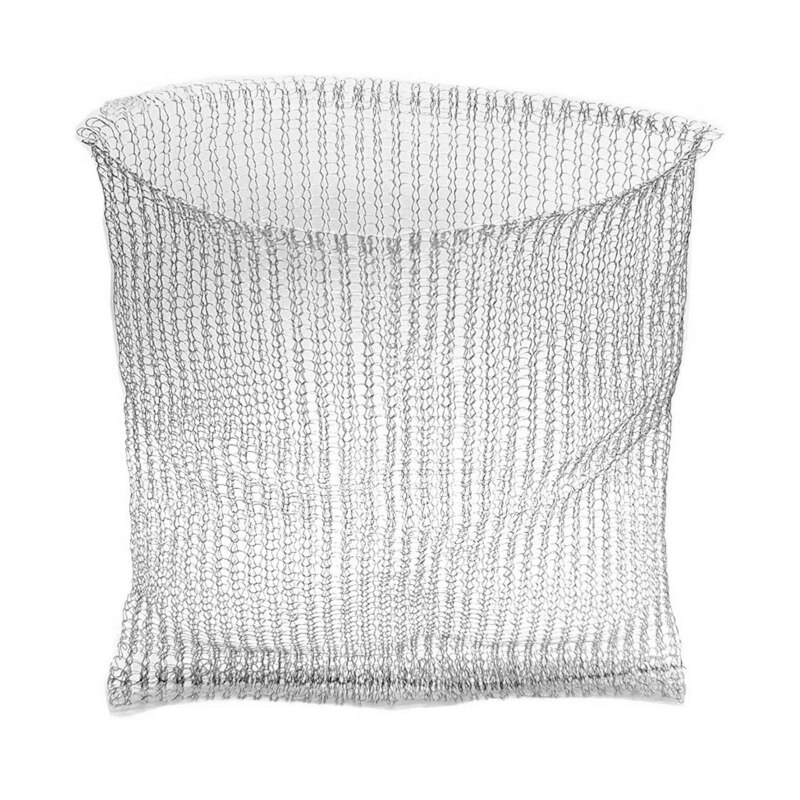 Bolsa de malla tejida de alambre de acero inoxidable 304, bolsas de raíz de plantas, cesta