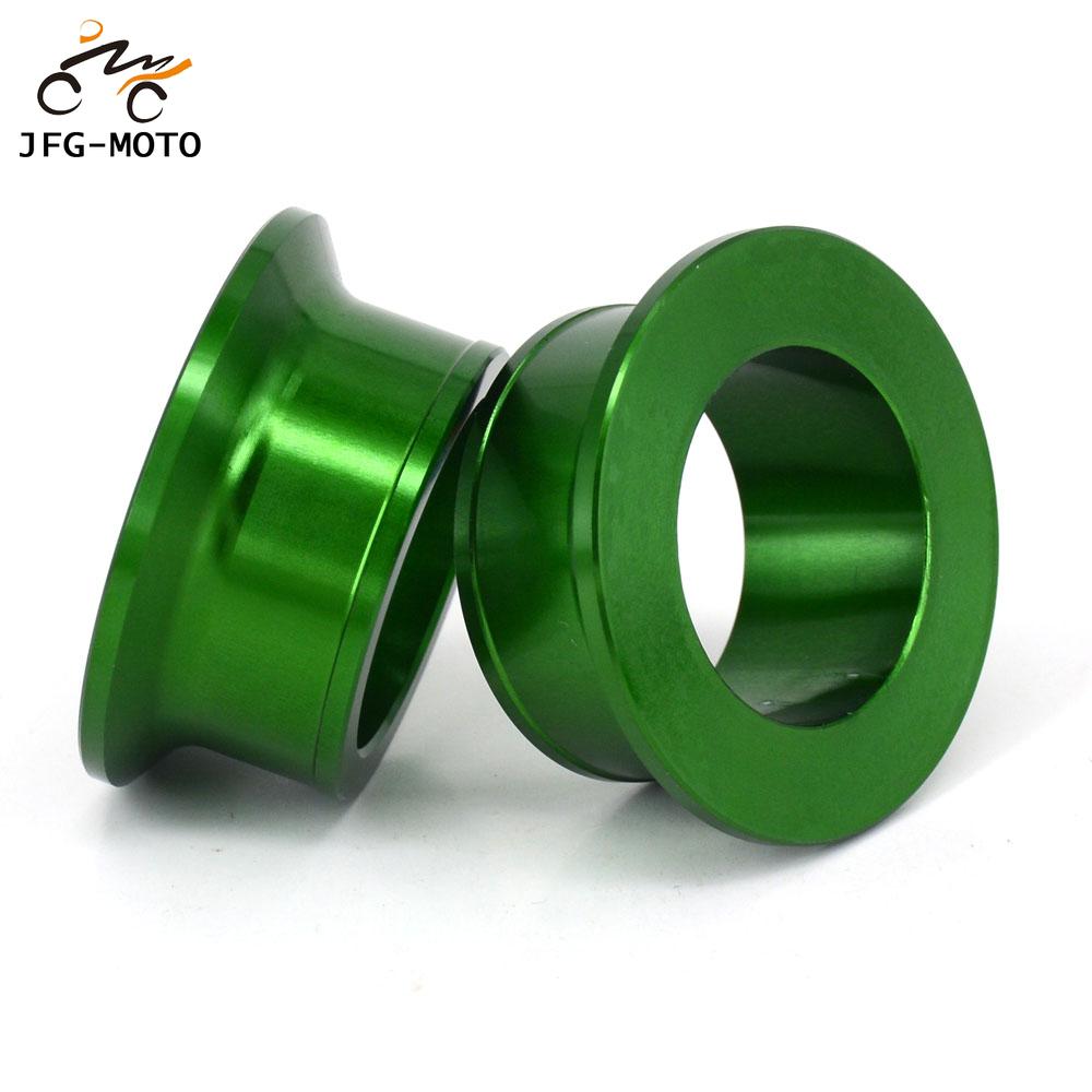 Jeu De Roues Avant/arrière TARAZON Pour Kawasaki KX125/250/450F (2006-2019) - Jantes 21" Avant, 19" Arrière - Aluminium Anodisé Noir, Moyeu Vert - Compatible Pneus Standard