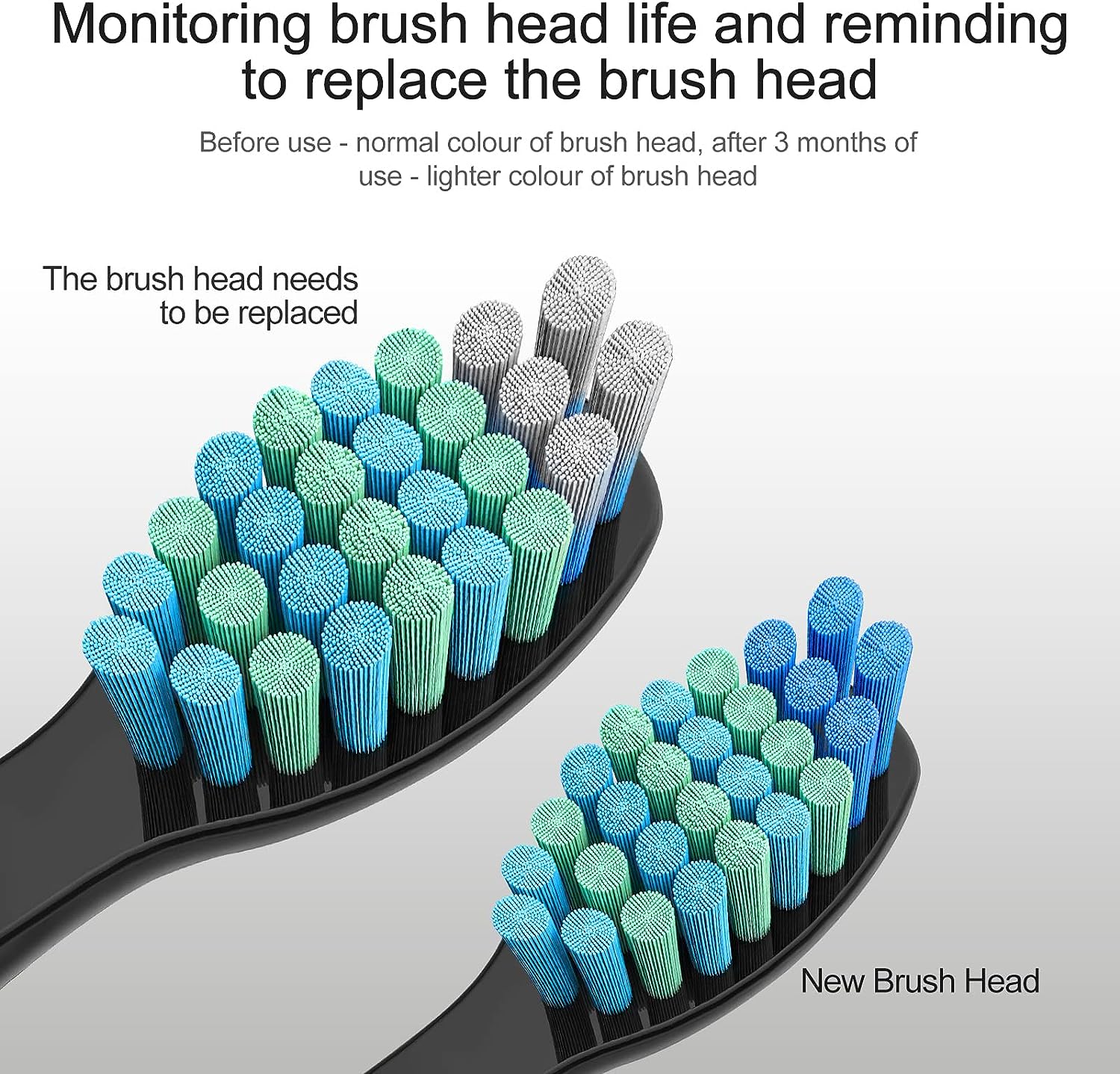 3-30 Electric Toothbrush Replacement Heads Compatible With Fairywill Electric With FW-507/508/551/515/917/959/D1/D3/D7/D8