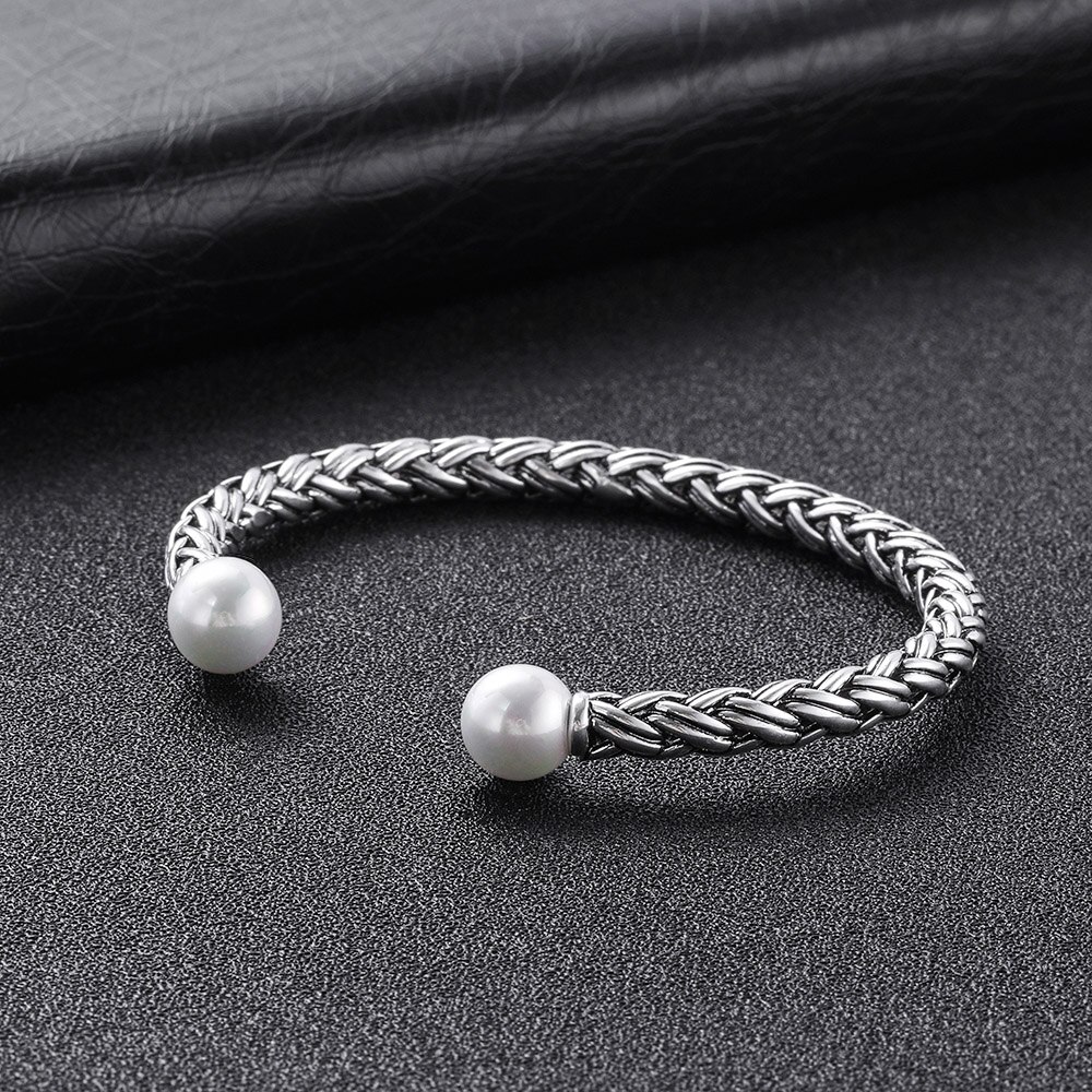 Buddha Bracelet Freshwater Pearl Wristband Bangle Antique Vintage Jewelry Bangles Valentine Christmas Women Cuff Bracelets