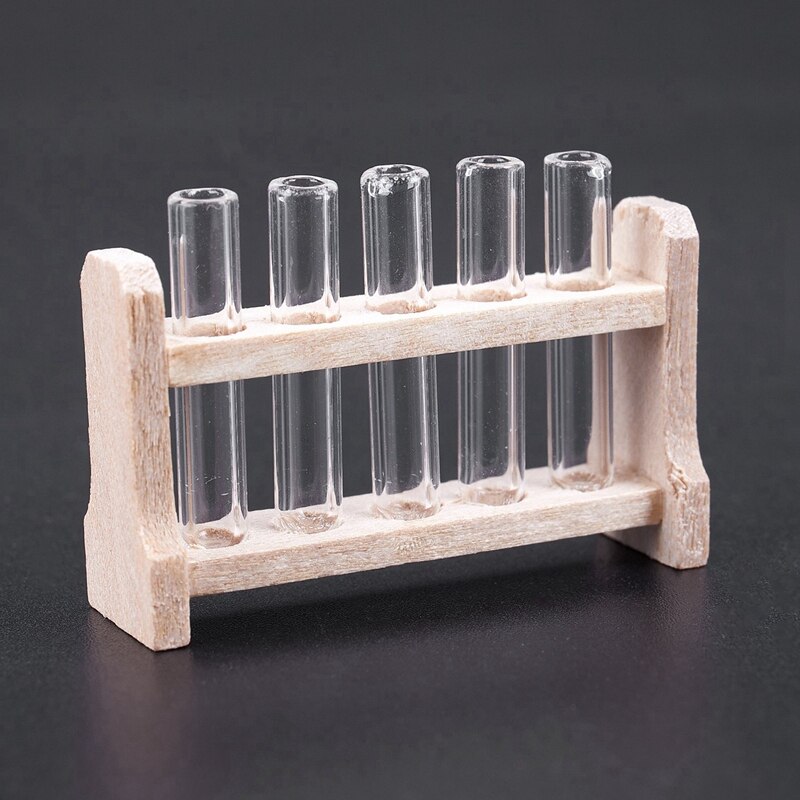 Dollhouse Miniature 1:12 Toy laboratory test tube rack set L 3.7cm