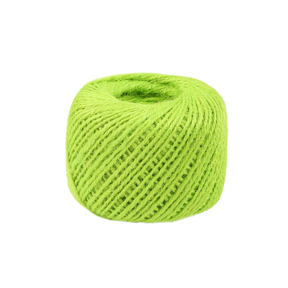 50 M/rouleau Jute ficelle naturel Sisal 2mm étiquettes rustiques envelopper mariage décoration artisanat corde corde cordon événements emballage: Apple Green