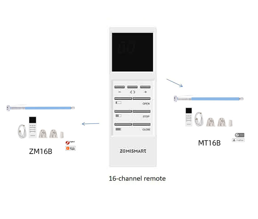 Telecomando Zemismart per tende a rullo con catena motore per tende a rullo ZM25 M515EGB Staffa e tappo terminale: Grigio chiaro