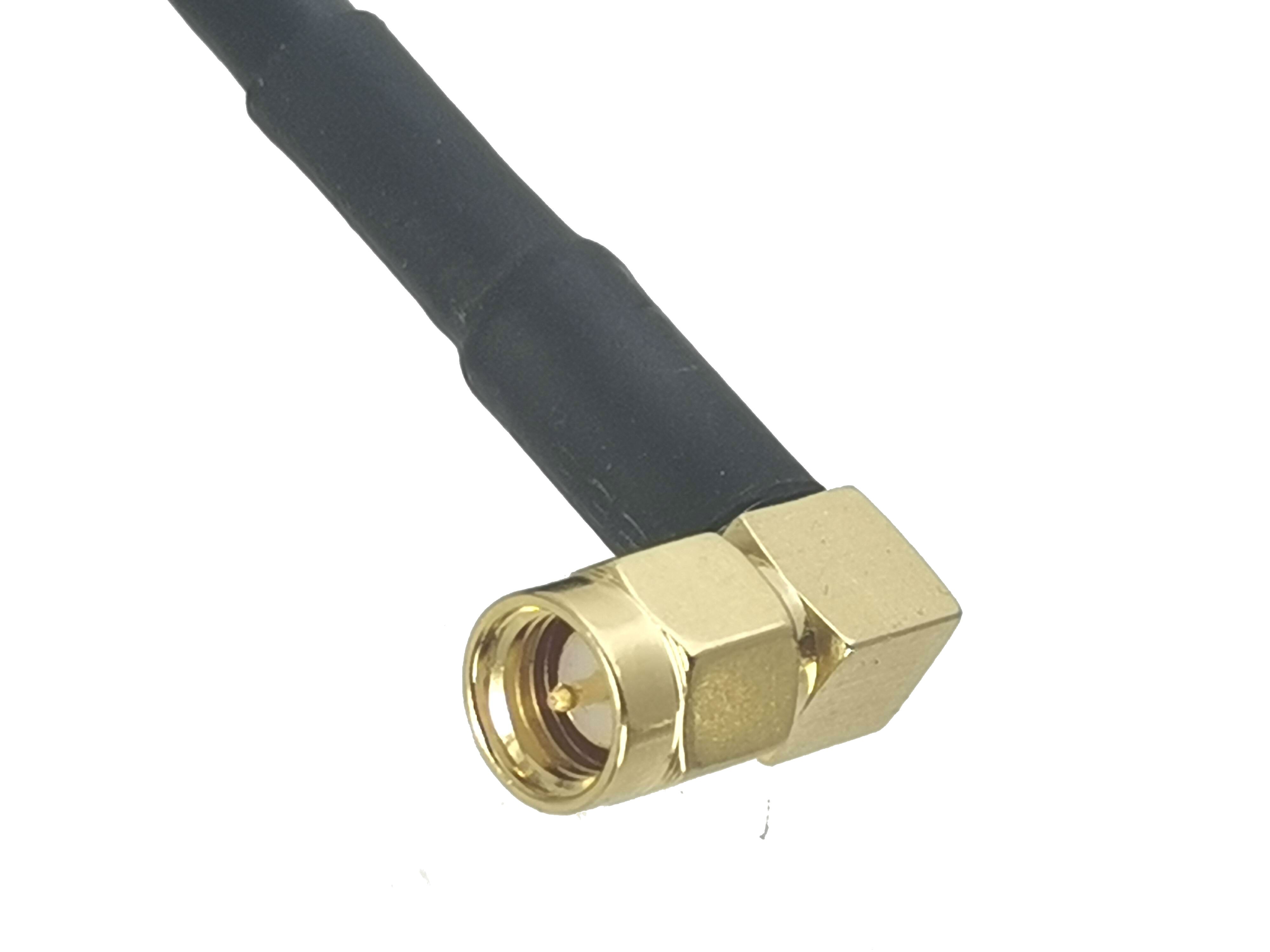 1Pcs RG58 TNC stecker auf SMA Stecker rechtwinklig Stecker RF Coaxial Jumper Zopf Kabel 4 zoll ~ 20M