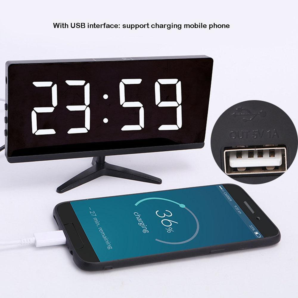 Latest Digital Alarm Clock Dimmable Screen Digital Clock 3 Brightness With Date And Temperaturefor Display For Kids Bedroom