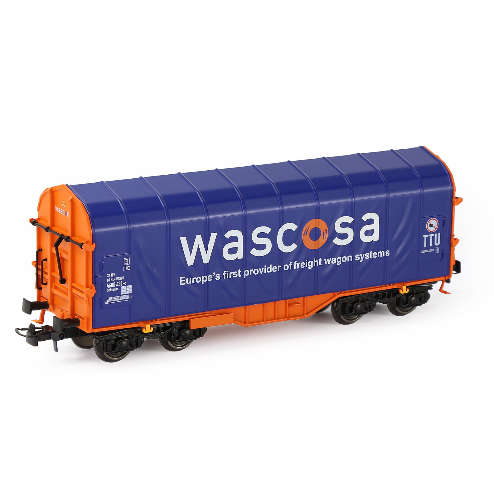 1pc Model Railway Layout Wagons HO Scale 1:87 Boxcar Rolling Stock C8762: Printed Blue