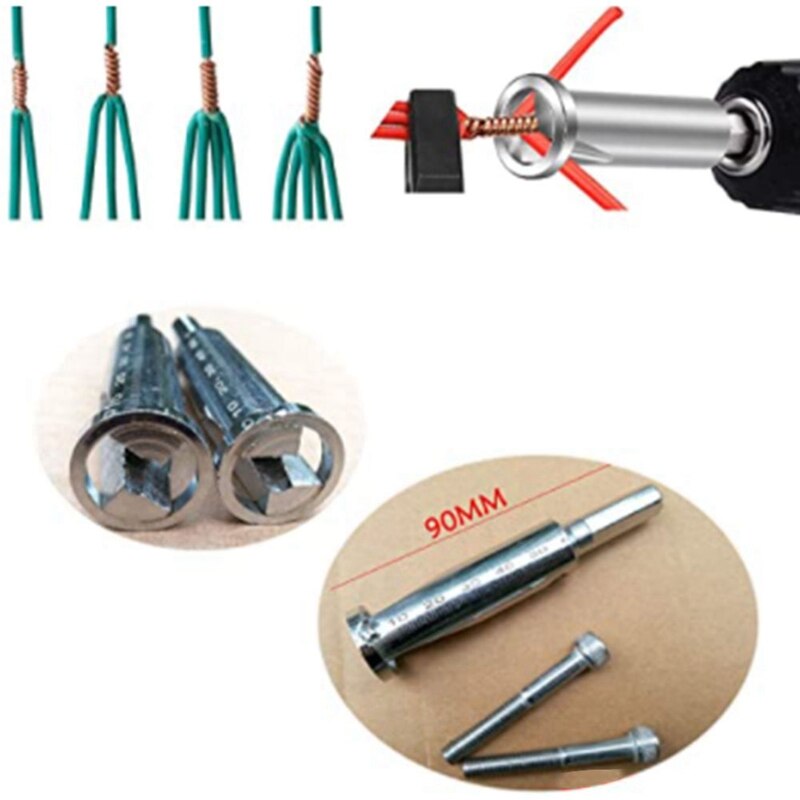 Stranding Tool, Wire Stripper and Stranding Tool, Portable Fast Wire Stranding Tool for Electric Drill Driver