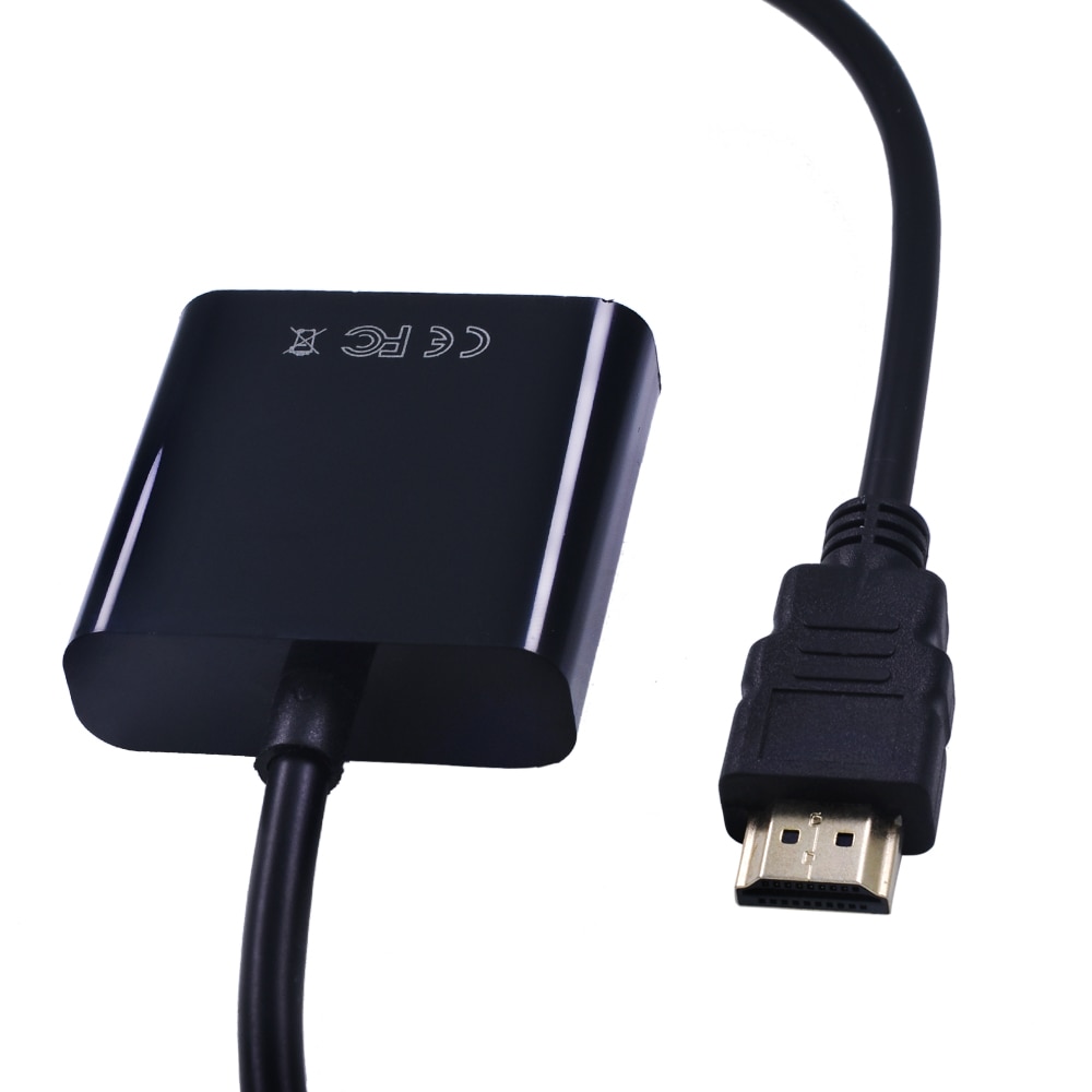 Hdmi til vga adapter mini hdmi han adapter til vga hun bygget -in 1080p chipset konverter til xbox 360 ps3 ps4 tv pc laptop cabo