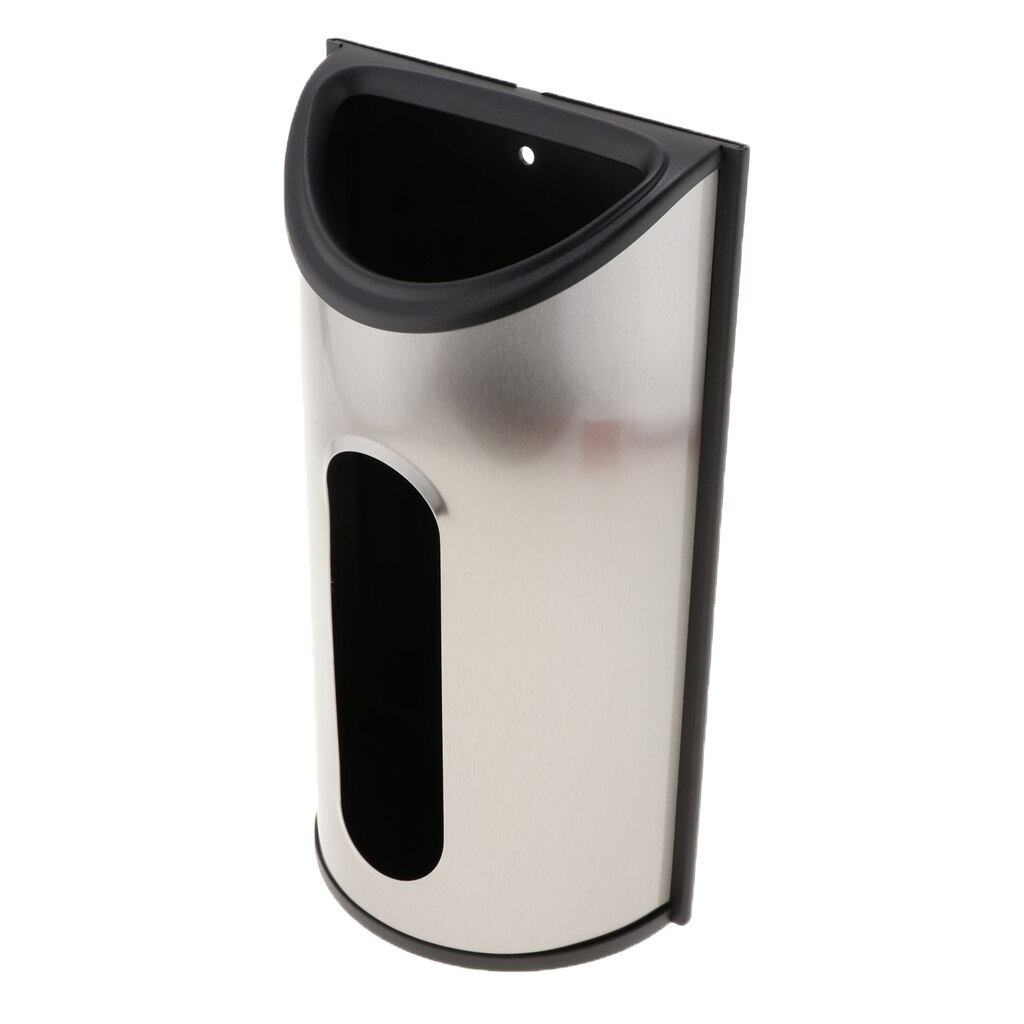 Stainless Steel Grocery Bag Dispenser Kitchen Home Organizer Plastic Grocery Bag Holder Dispenser - Wall Mounted