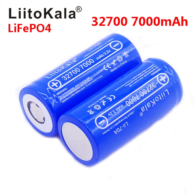 Bateria LiitoKala 32700 LiFePO4 7000mAh - Wysoka Moc 35A-55A Ciągłego Rozładowania