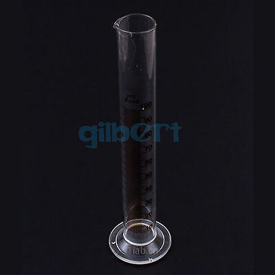 50ml Lab Glass Graduated Measuring Cylinder 110mm Height With Spout Glassware