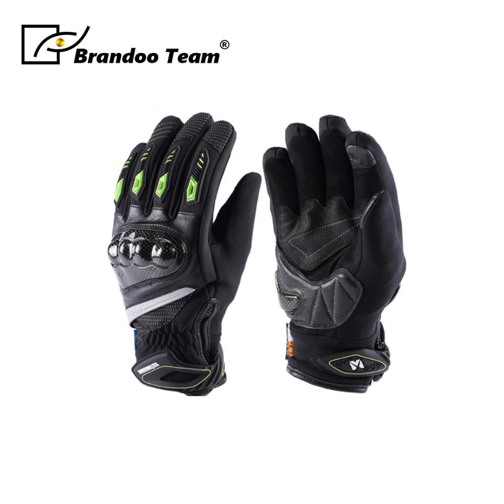 Kids Handschoenen Warm Volledige Vinger Motorhandschoenen Kind Moto Luvas Motocross Lederen Motor Guantes Kinderen Racing Moto Handschoenen: Green / S